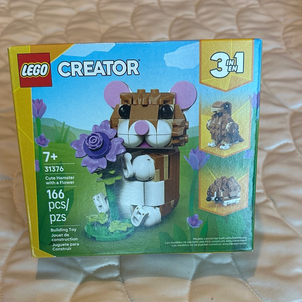 LEGO 3 in 1 Creator Hamster with Purple Flower Set